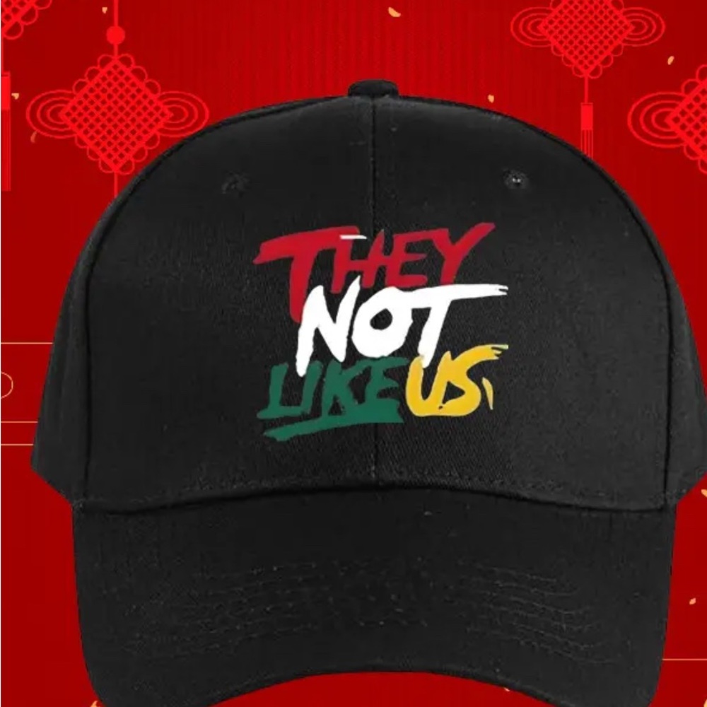 Black Cap with Multicolor Text